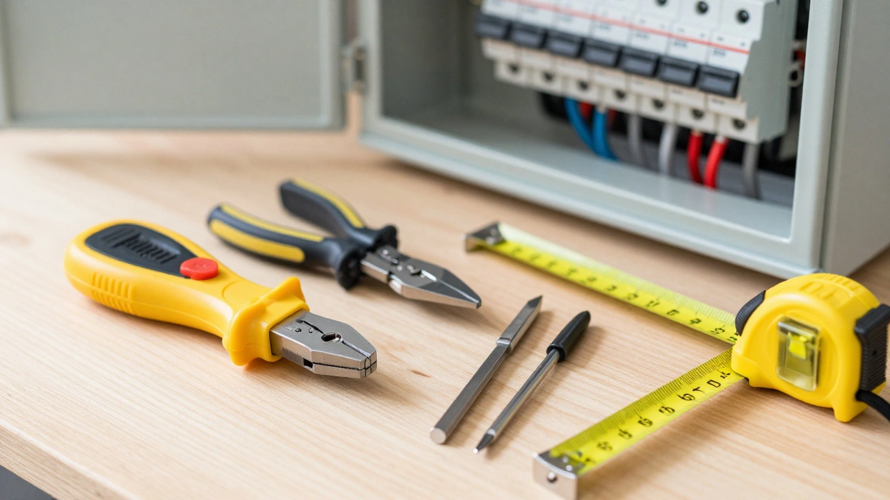 Essential tools for safe electric oven installation on bench