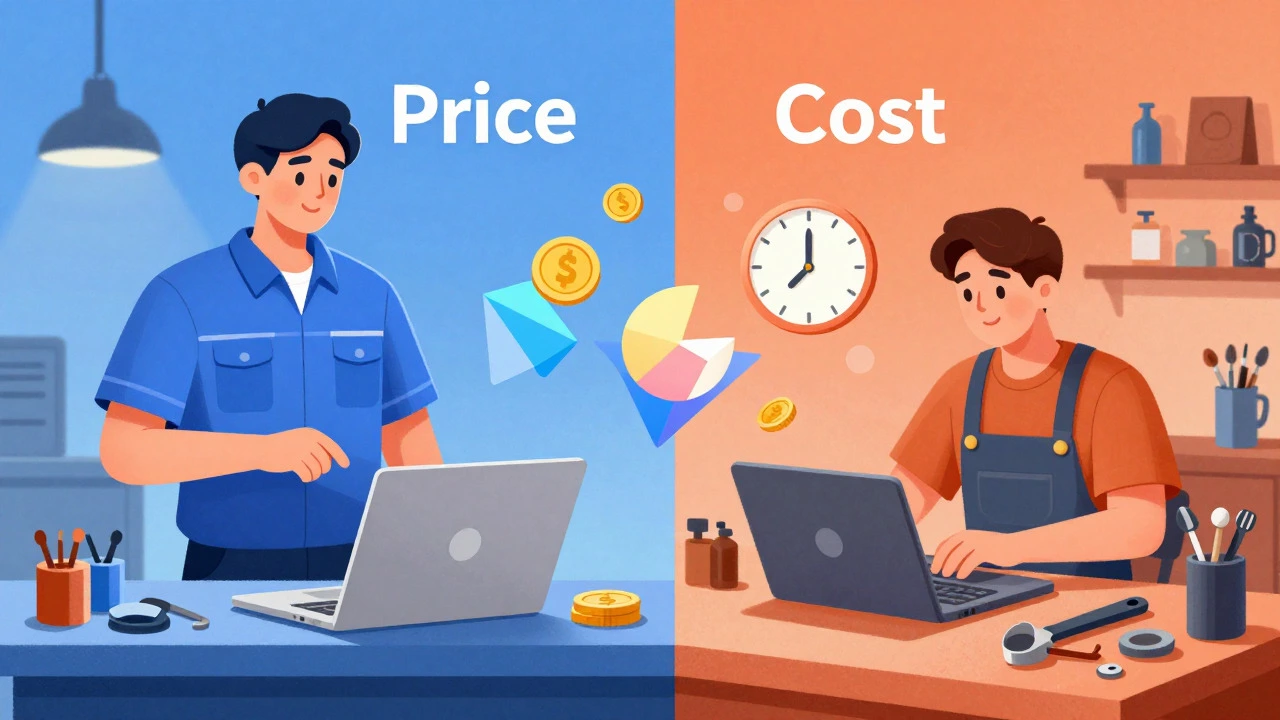 Illustration comparing official tech support with local repair shop options